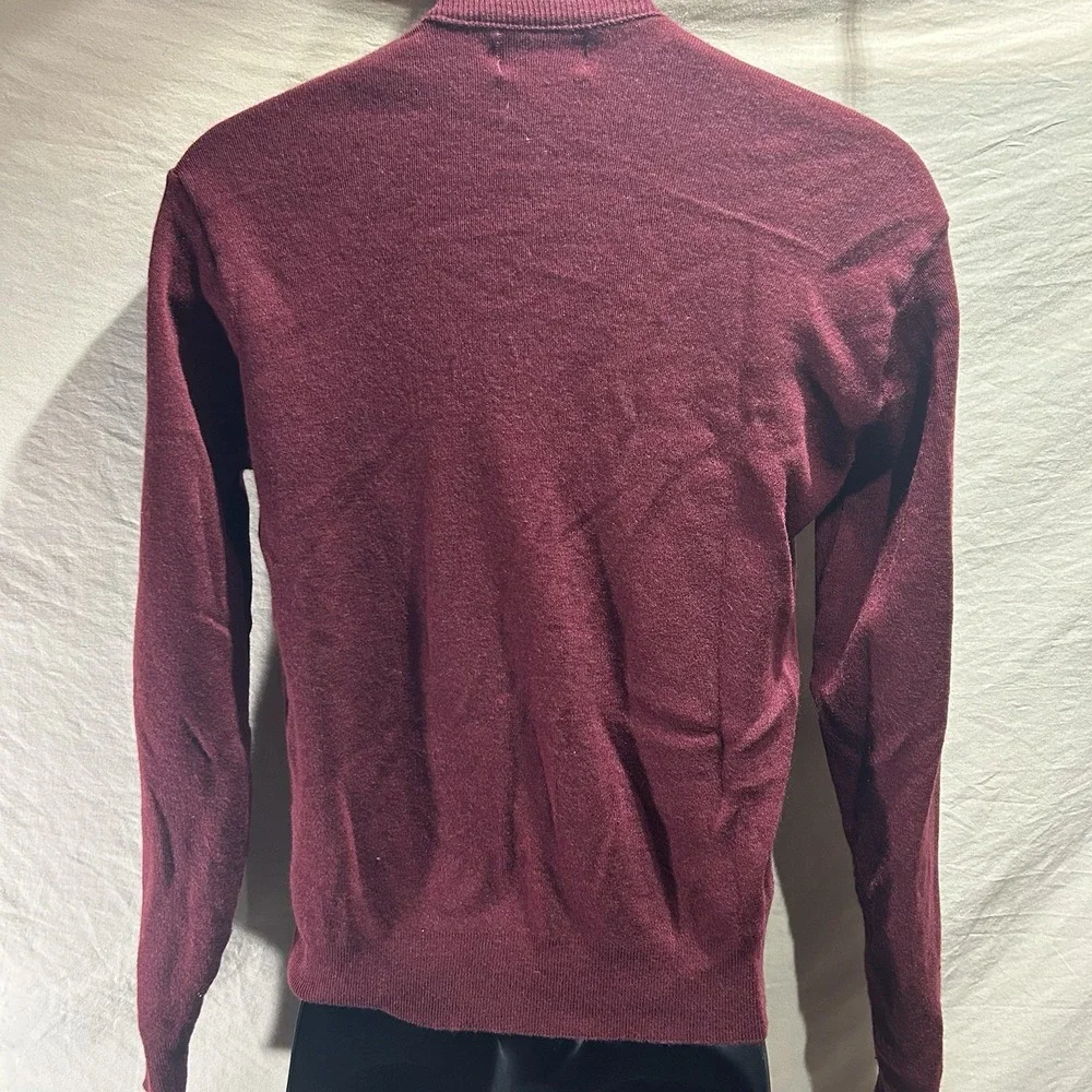 Vintage Garan V-Neck Sweater Mens M Burgundy Maroon USA 90s Retro